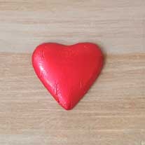 Single Foiled Milk Chocolate Heart (20g)